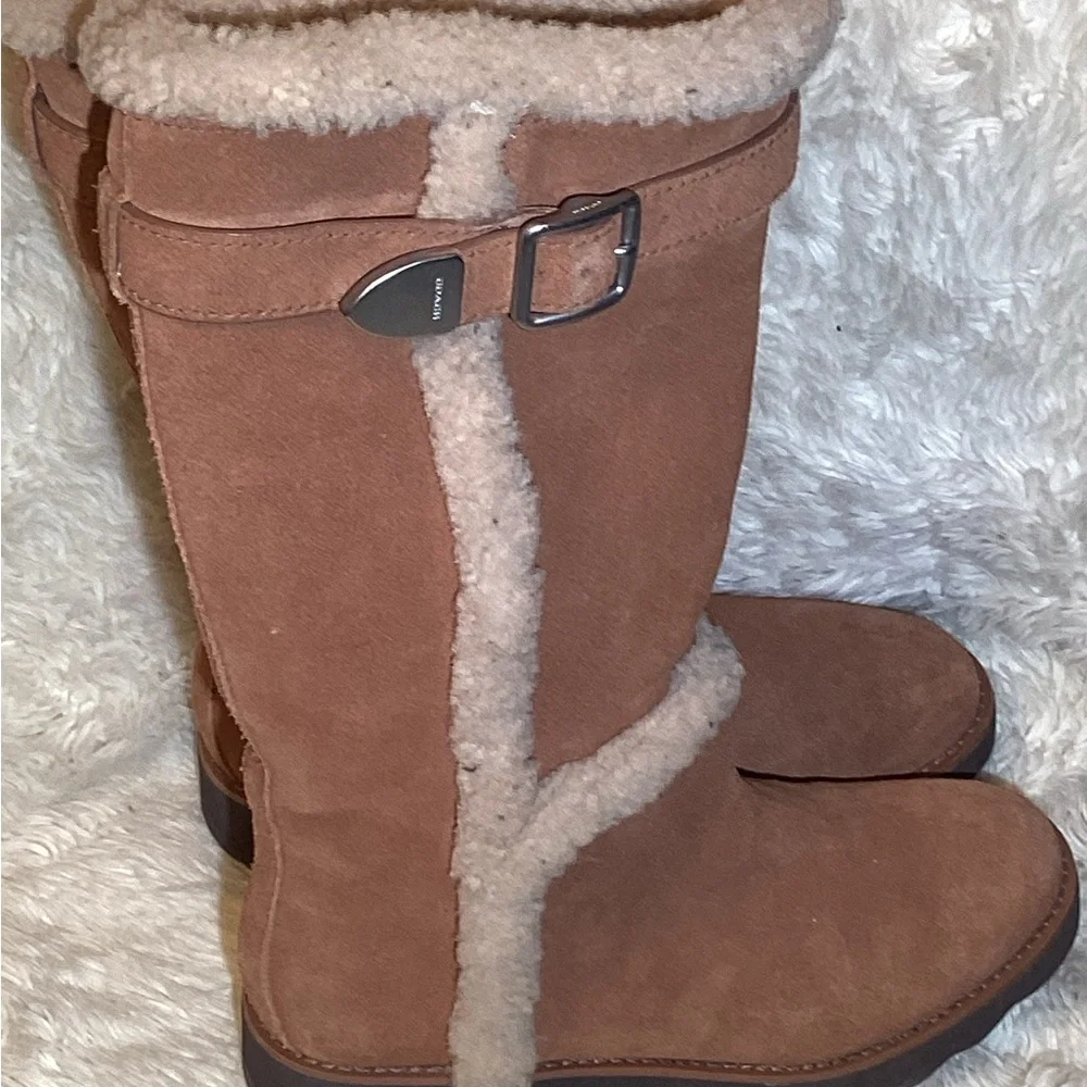 Coach shearling boots size 7